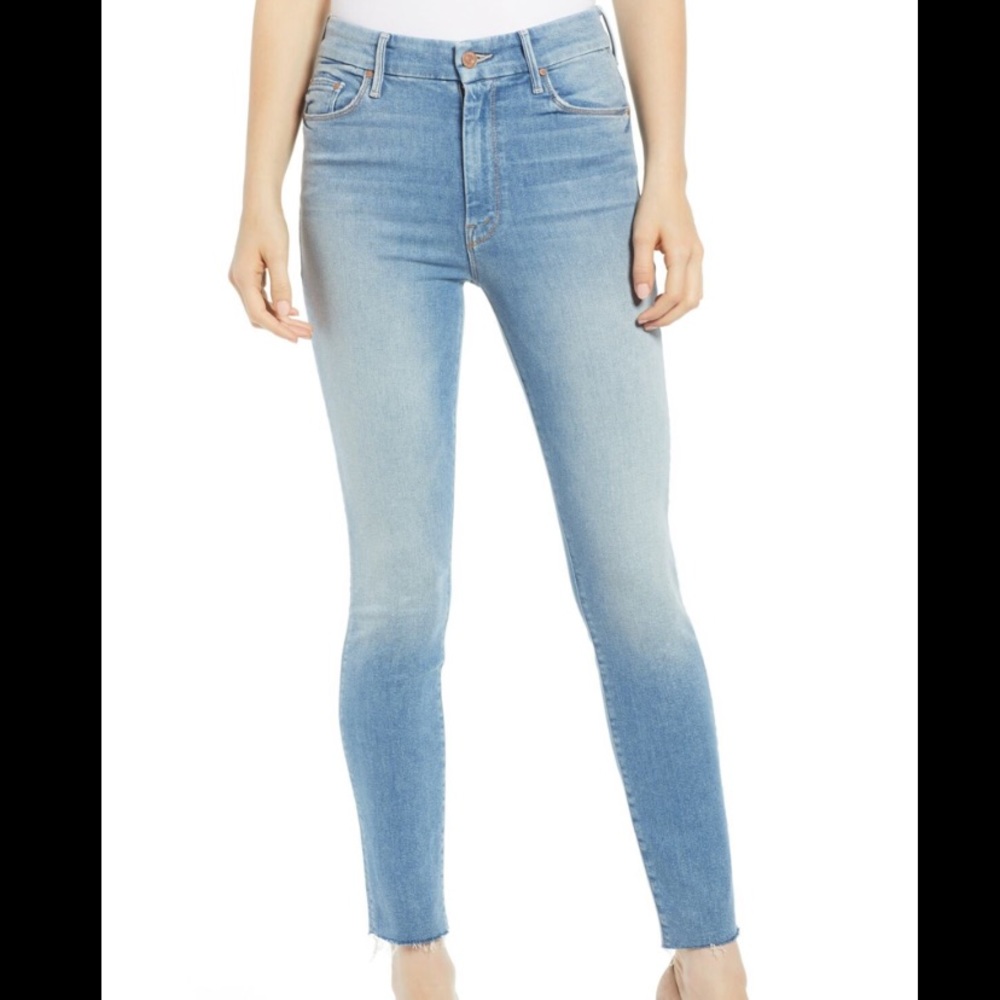 MOTHER The Looker High Waist Frayed Jeans
